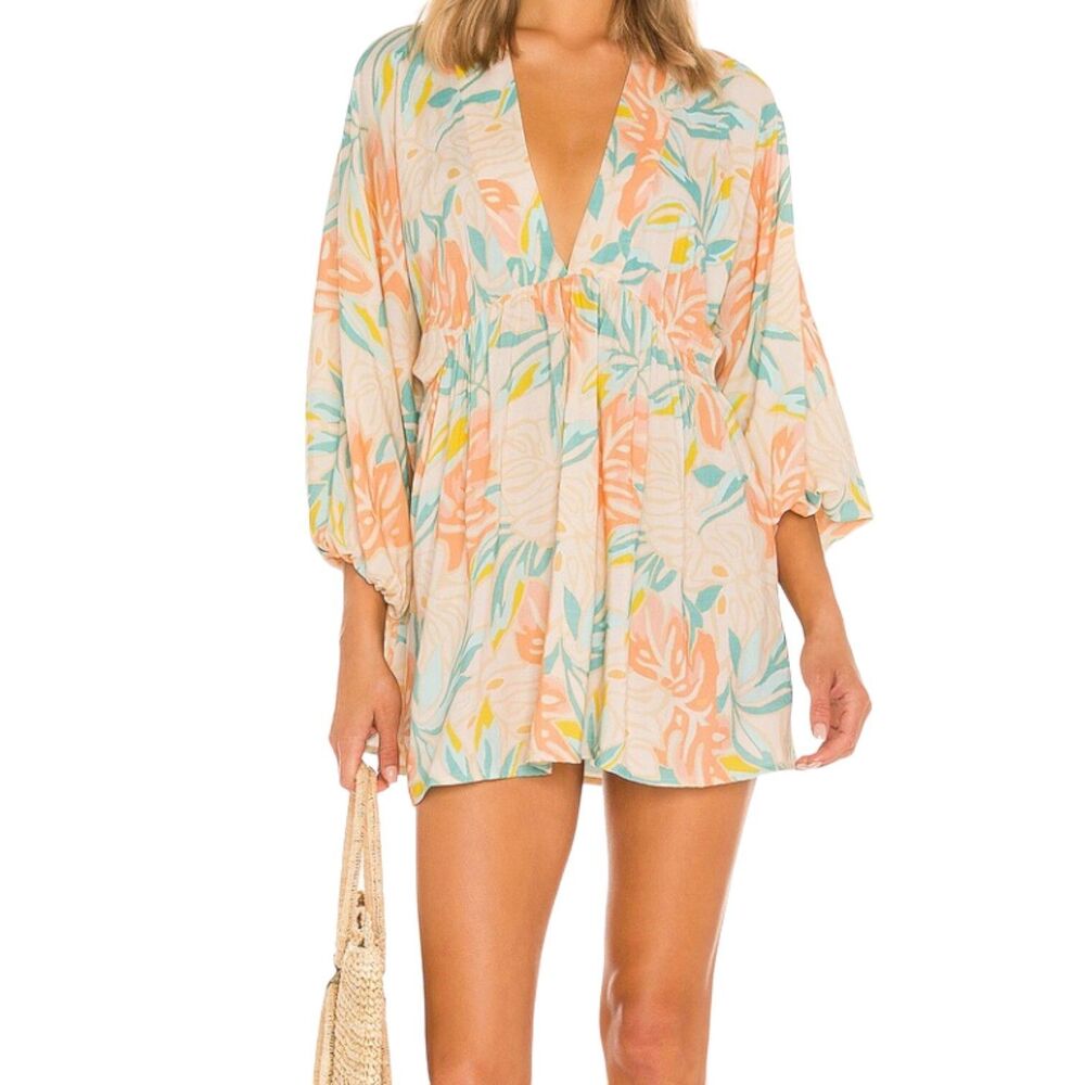 Jen's Pirate Booty Aloha Shenandoah‎ Relaxed Fit Open Back Tunic Mini Dress Sz S